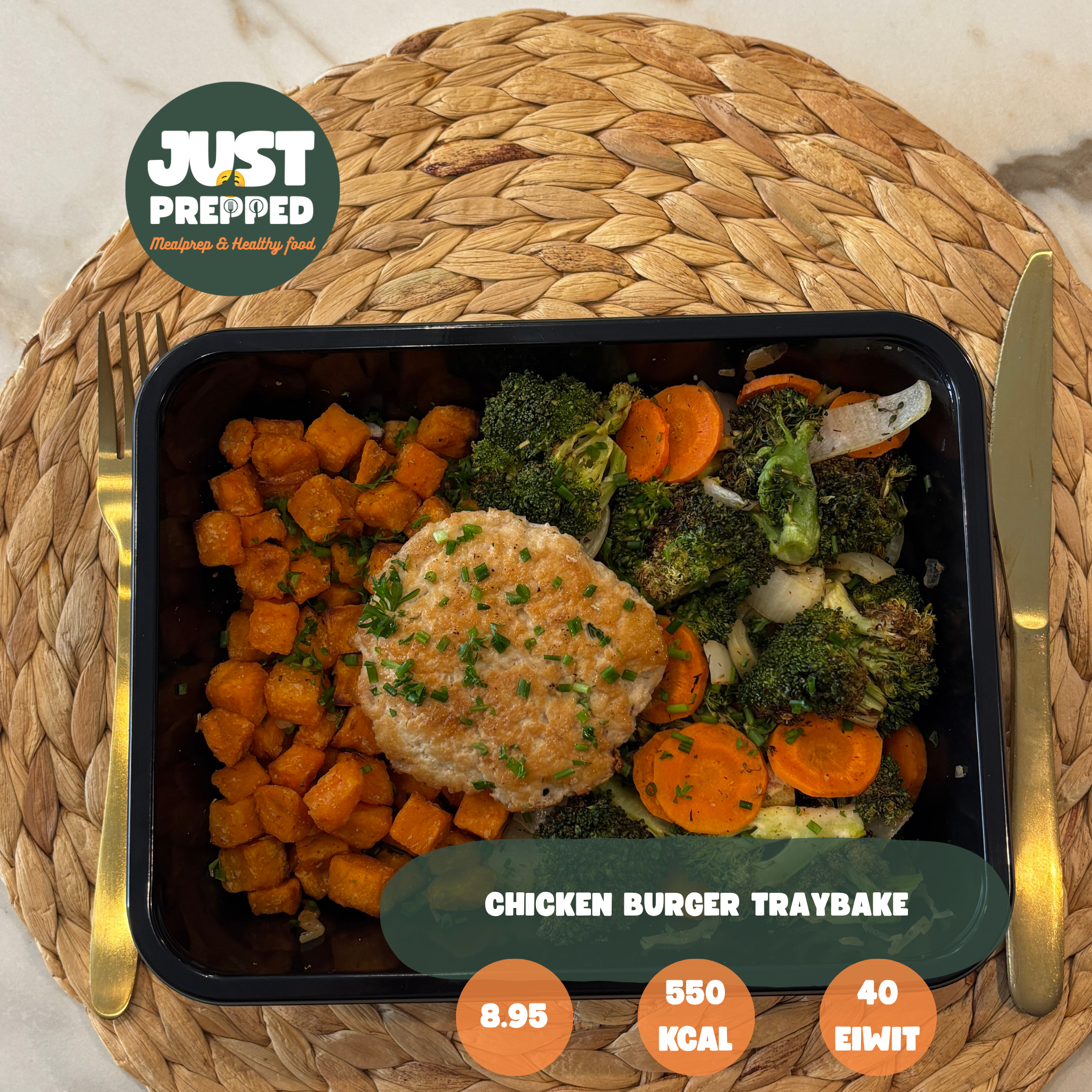 Chicken Burger Traybake