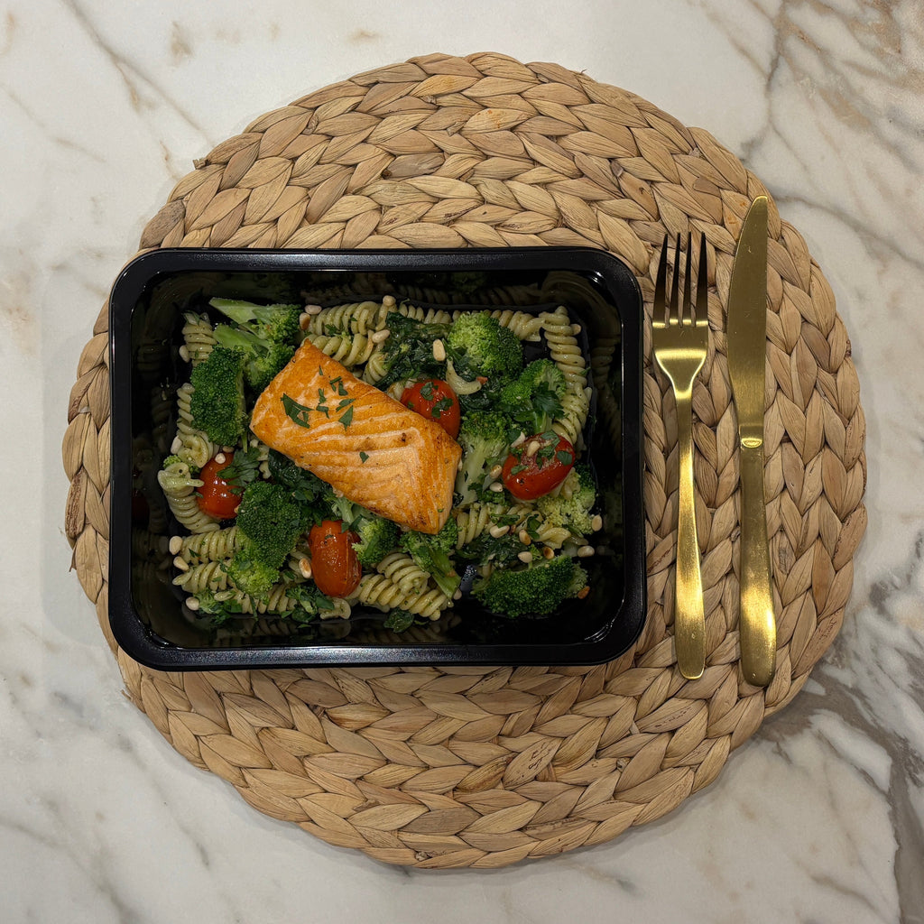 Pasta Pesto Salmon