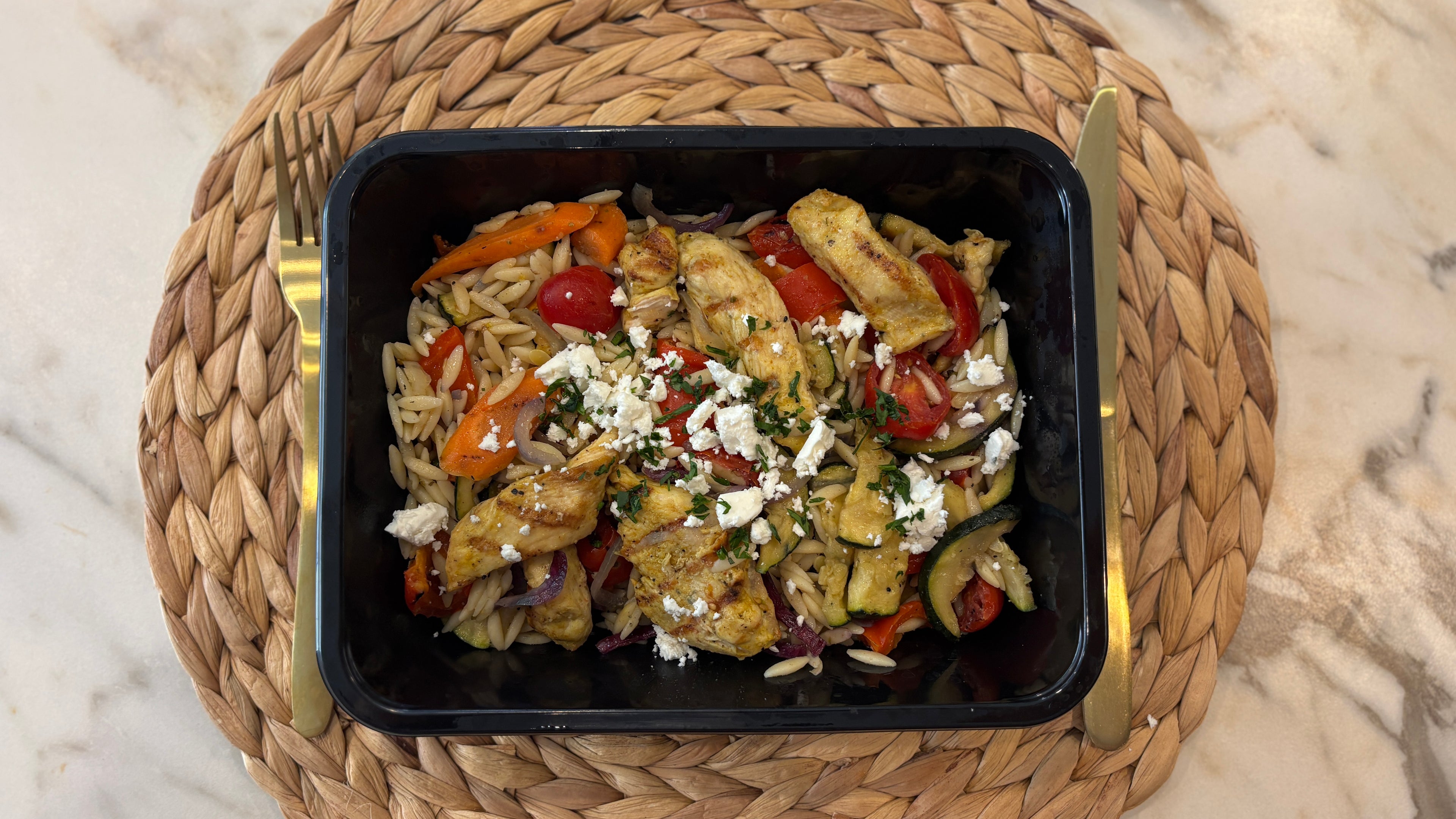 Mediterranean BBQ Chicken Orzo