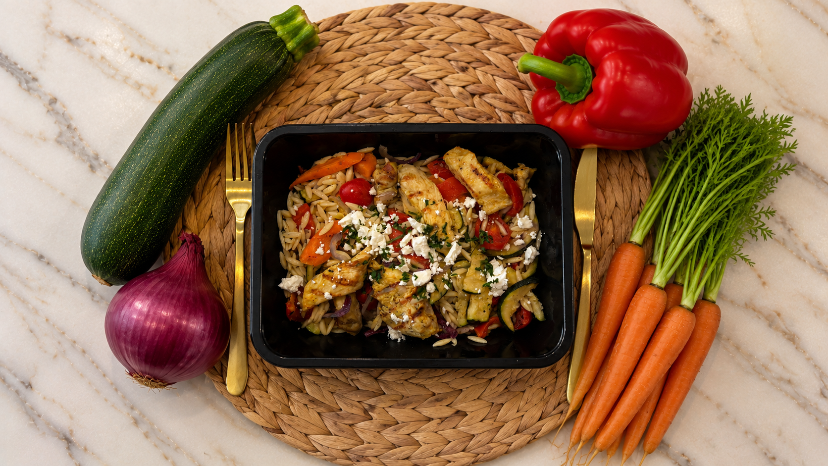 Mediterranean BBQ Chicken Orzo